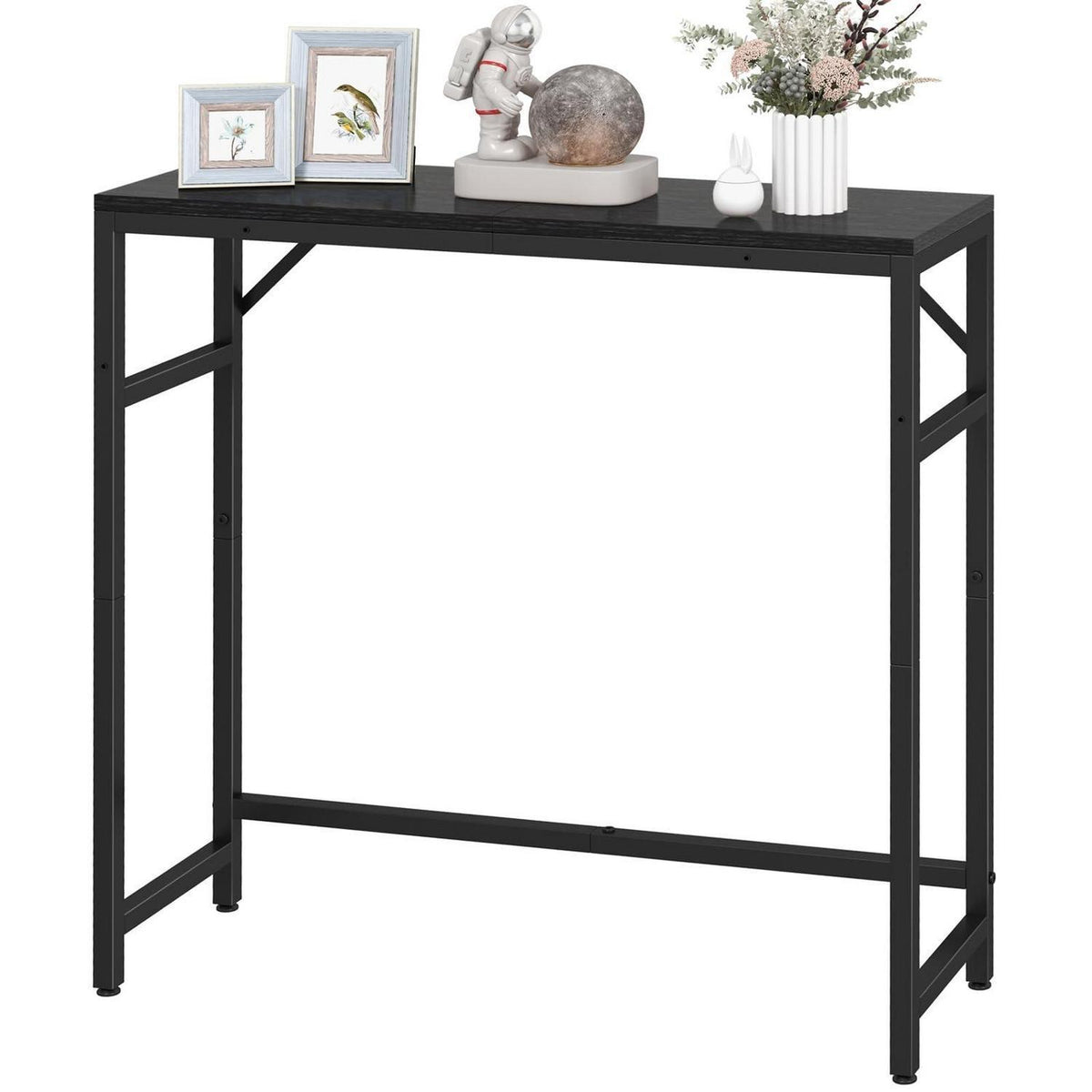 Schmaler Konsolentisch Schwarz – 75x24x75 cm | Beistelltisch