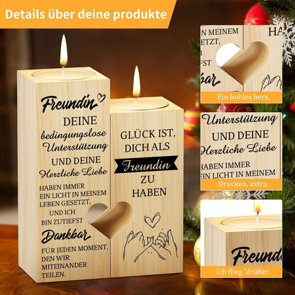 Herz Kerzenständer Freundin Geburtstag Weihnachten Valentine