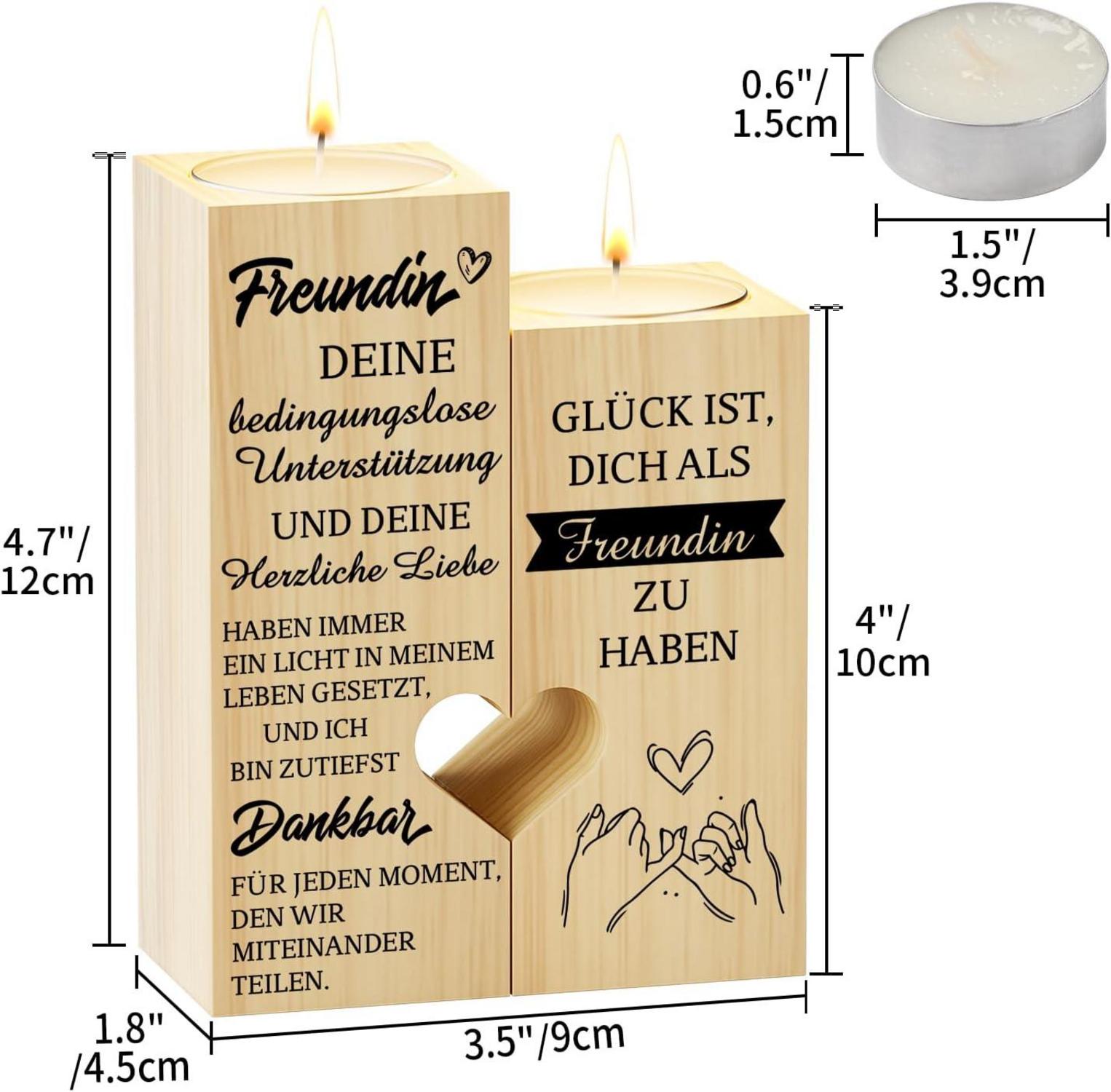 Herzförmiger Kerzenständer Geschenk Freundin Frauen Valentinstag