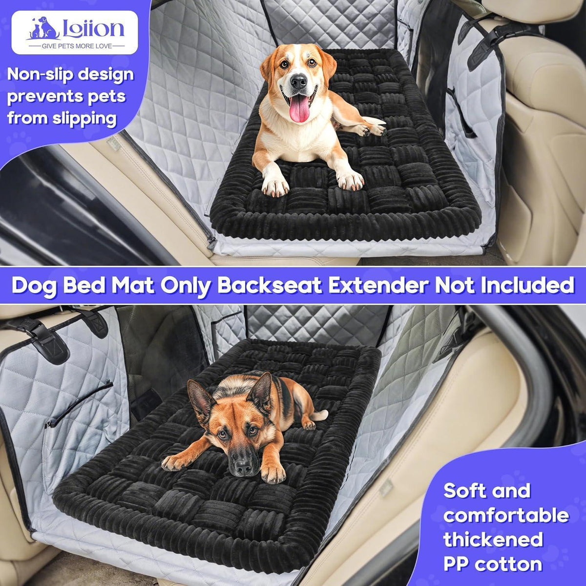 Hundematte Auto Rückbank – Weich, Rutschfest & Kratzfest 127x62.5cm