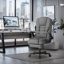 Gaming Stuhl Bürostuhl aus Stoff ergonomisch mit Fußstütze