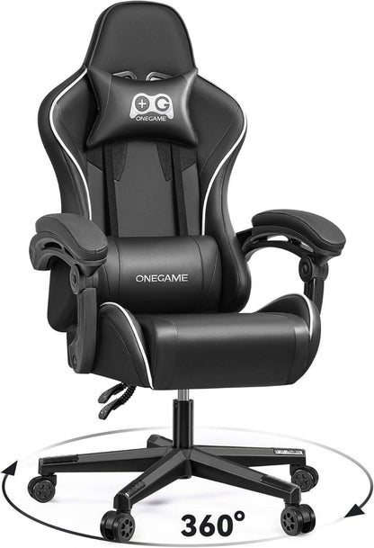 Ergonomischer Gamer Chair mit Lendenkissen und 150KG Belastbarkeit