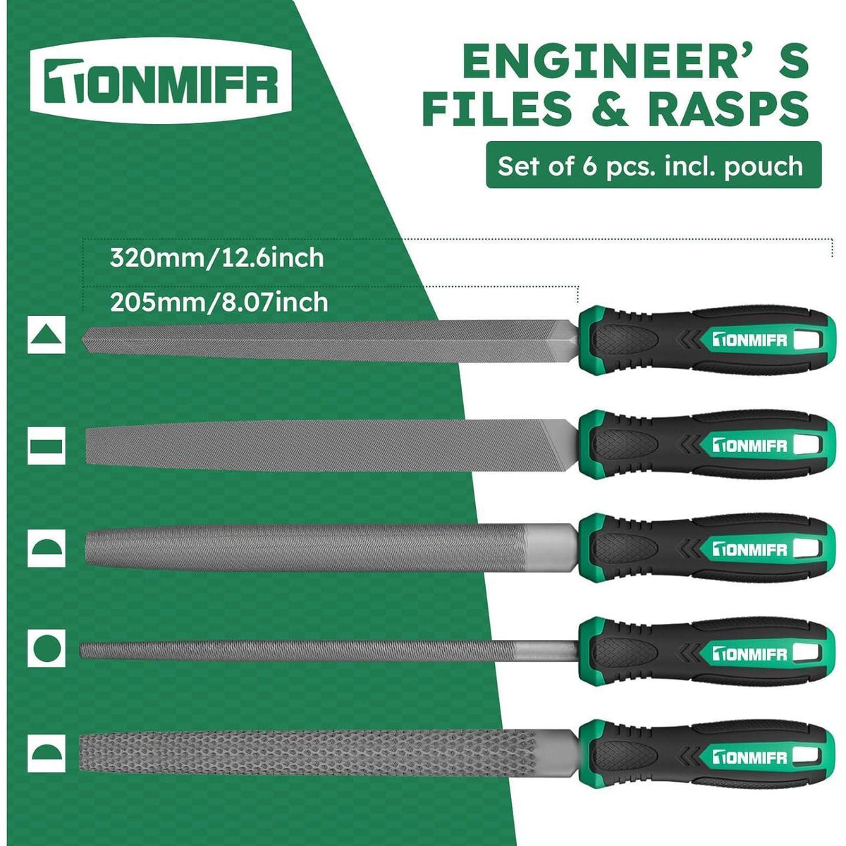 Metallfeilen-Set Industriequalität – 5 Formen & Zubehör
