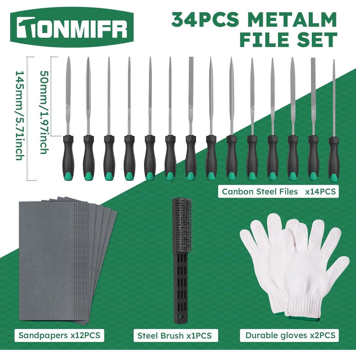 Metallfeilen-Set Industriequalität – 5 Formen & Zubehör