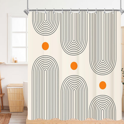 Duschvorhang Geometrische Kurve 180x180cm Antischimmel Polyester wasserabweisend