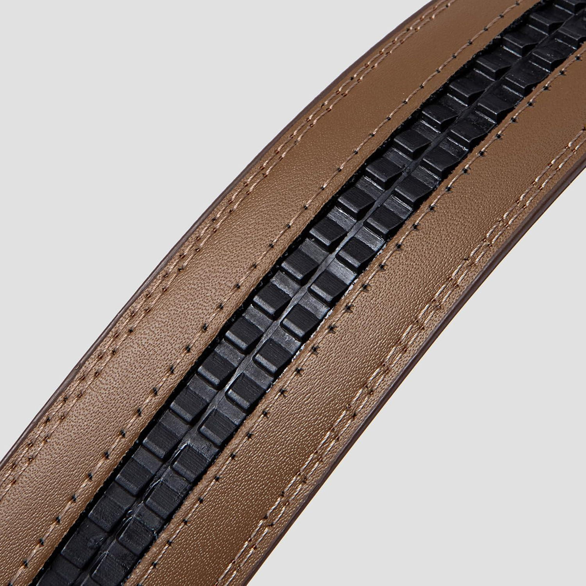 Automatik Gürtel Herren, 35mm Breit, Dunkelbraun in Lederoptik