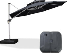Sonnenschirm Ampelschirm mit Kurbel 360° Rotation UV50+ 365cm Grau