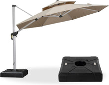 Sonnenschirm 330 cm Ampelschirm mit Kurbel UV50+ Beige