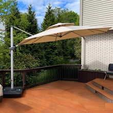 PURPLE LEAF Sonnenschirm 330 cm Ampelschirm UV50+ Beige