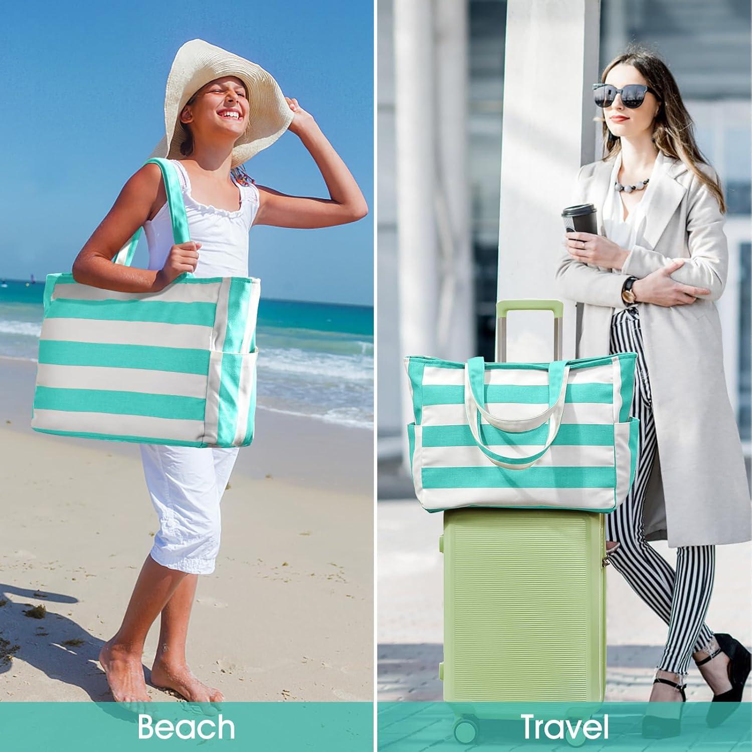 Strandtasche XXL Damen Umhängetasche Shopper Tasche wasserabweisend 40L