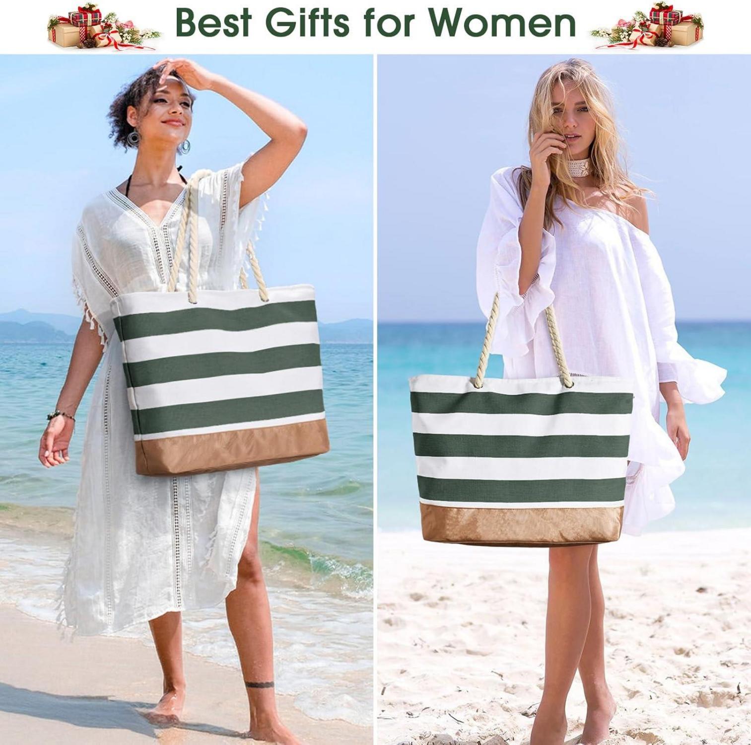 Oscaurt Strandtasche Damen Große Tote Bag Shopper Wasserdicht Reißverschluss