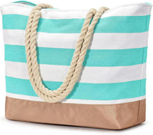 Große Strandtasche Tote Bag mit Reißverschluss für
