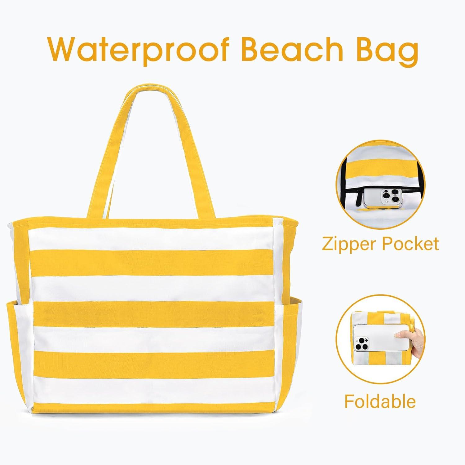Strandtasche XXL Damen Shopper Tote Bag Weekender multifunktional wasserabweisend
