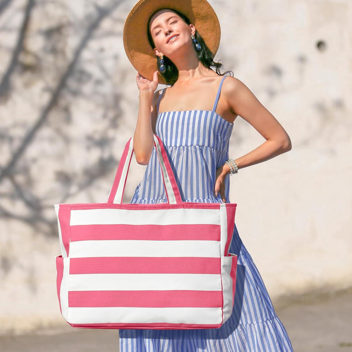 Strandtasche XXL Damen Umhängetasche Shopper Tote Badetasche 40L