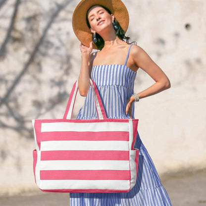 Strandtasche XXL Damen Umhängetasche Shopper Tote Badetasche 40L