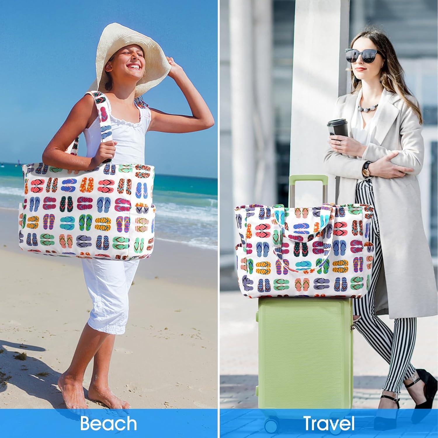 Große Strandtasche Tote Bag Damen Handtasche wasserfest 40L