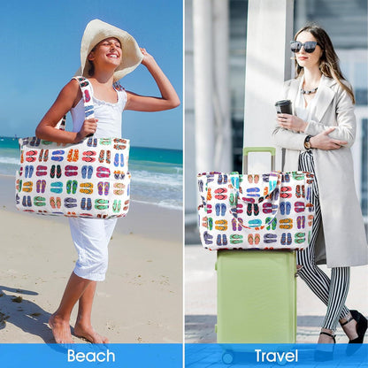 Große Strandtasche Tote Bag Damen Handtasche wasserfest 40L