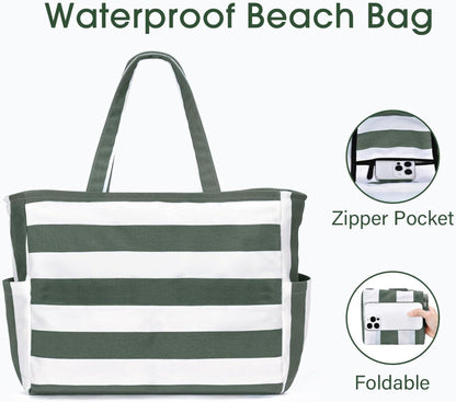 Oscaurt Strandtasche XXL Damen - Multifunktionale Tote Bag für den Strand & Sport