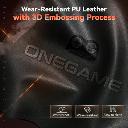 OneGame Gaming Stuhl Ergonomisch Bürostuhl 3D Armlehnen höhenverstellbar 150KG