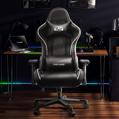 OneGame Gaming Stuhl Ergonomisch Bürostuhl 3D Armlehnen höhenverstellbar 150KG