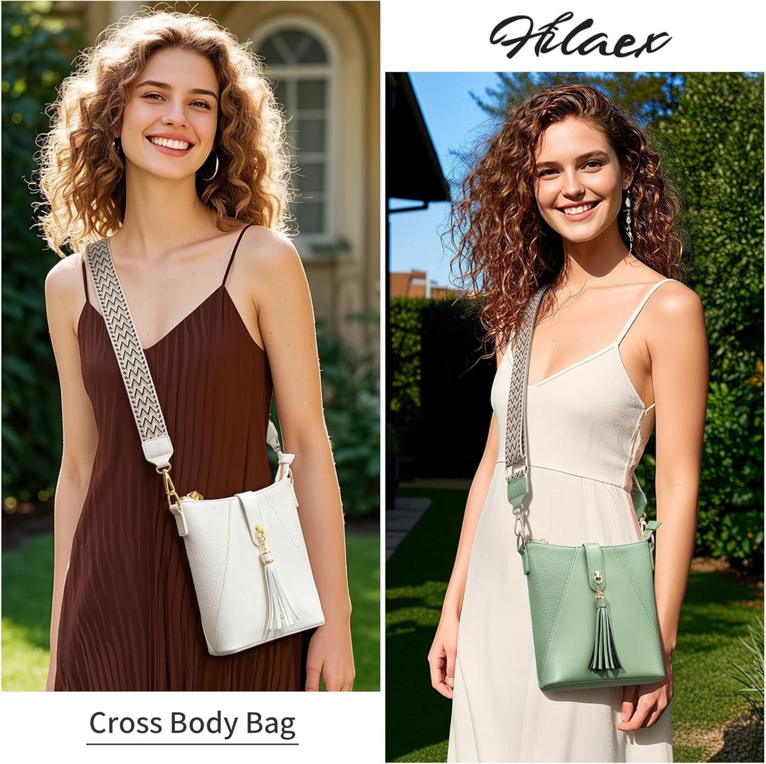 Umhängetasche Damen Leder Crossbody Schultertasche