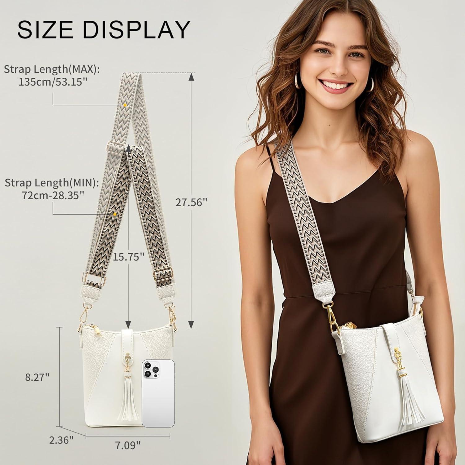 Umhängetasche Damen Leder Crossbody Verstellbar Schultertasche