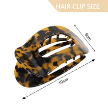 4er Set Acetat Flache Haarklammern Leopard für Damen, 10 cm