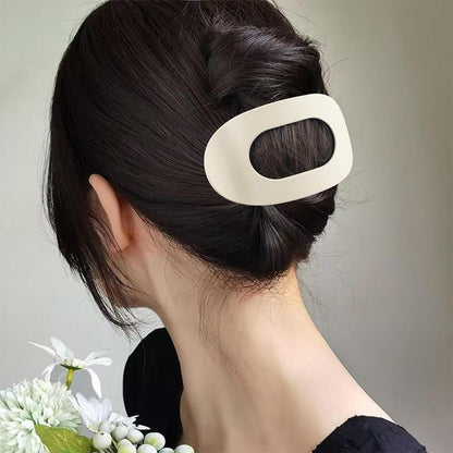 4er Set Flache Haarklammern für Damen in neutralen Farben, für dickes