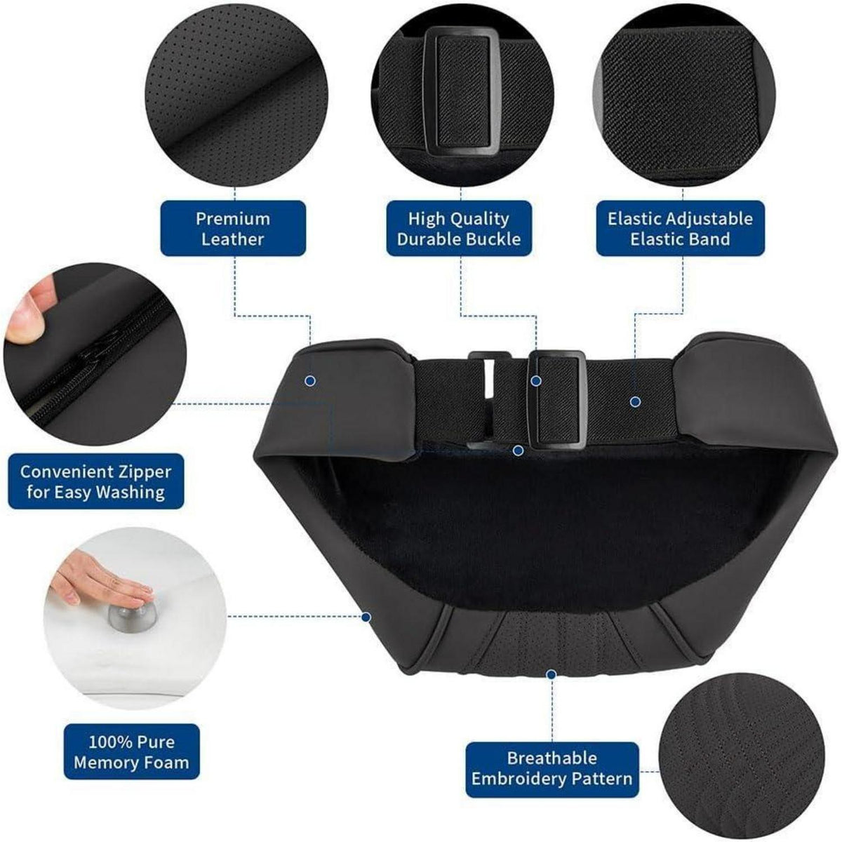 Nackenkissen Auto 2er-Set Memory Foam Kopfstütze