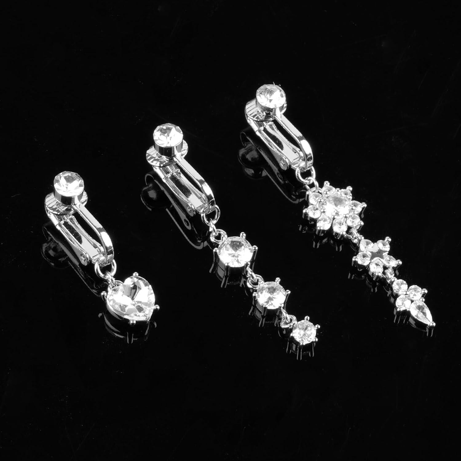 Fake Bauchnabelpiercing Chirurgenstahl Kristallkugel Blumen Clip
