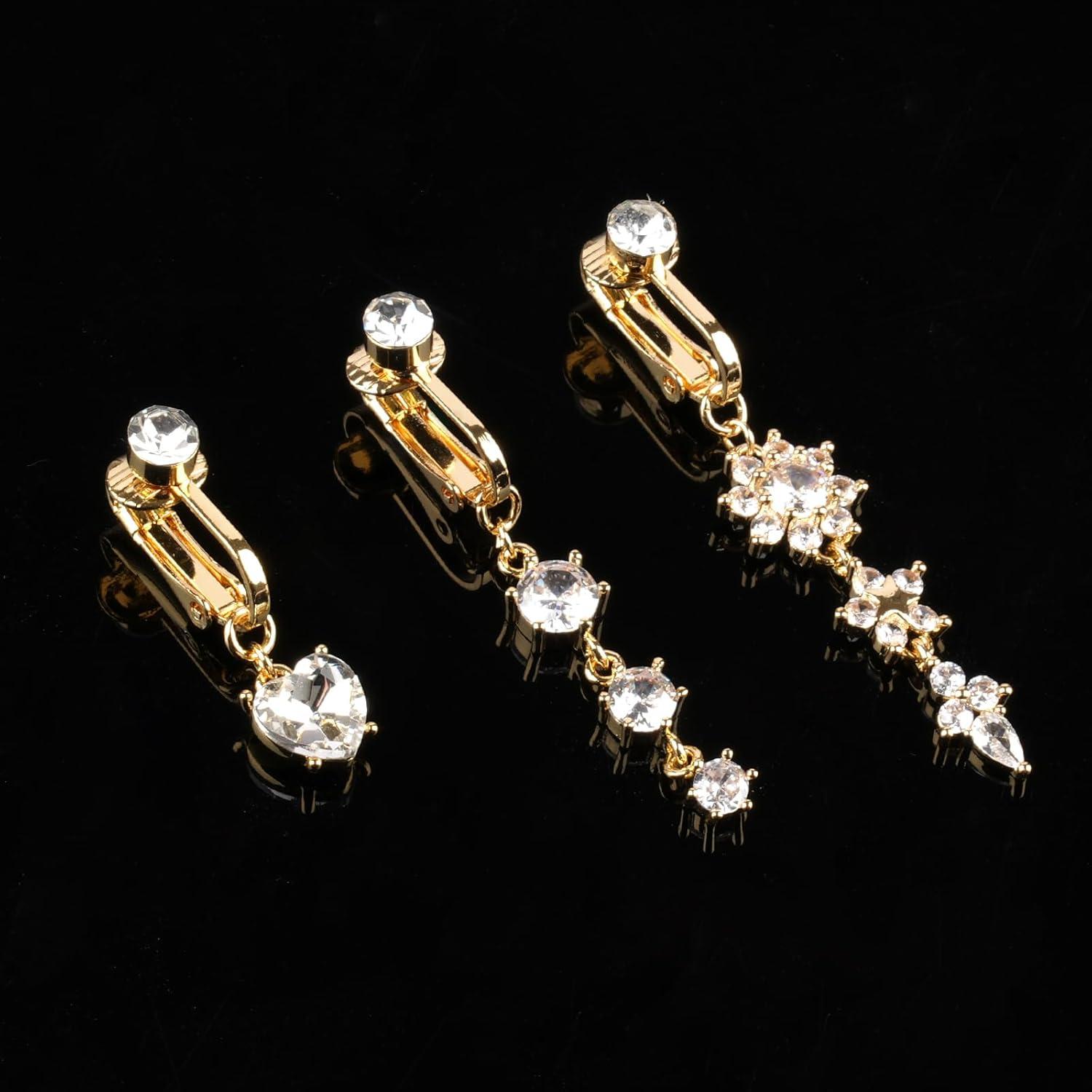 Fake Bauchnabelpiercing Chirurgenstahl Kristallkugel Blumen Schmuck