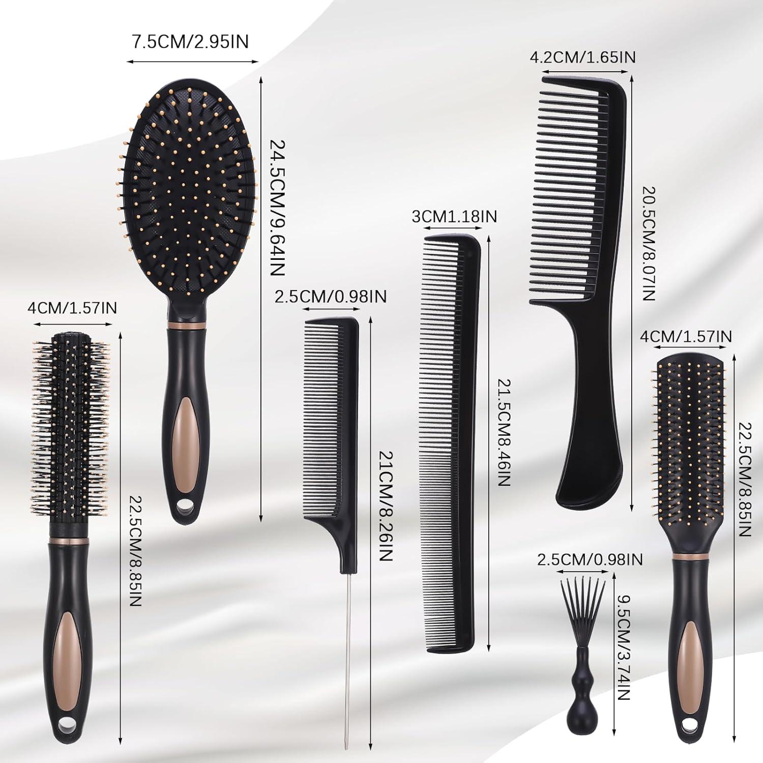 7-teiliges Haarbürsten Set für Damen und Herren