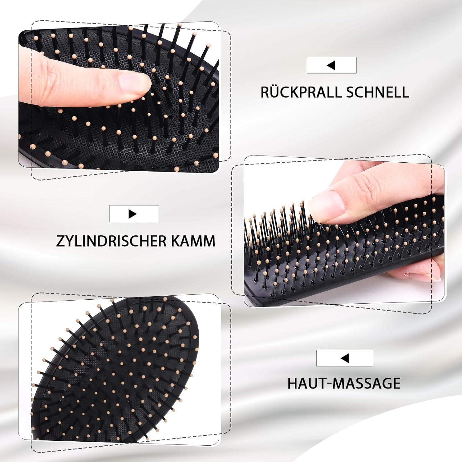 7-teiliges Haarbürsten Set mit Massagefunktion