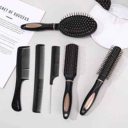 7-teiliges Haarbürsten-Set für Damen und Herren - Antistatische Massag Haarbürsten in verschiedenen Stilen