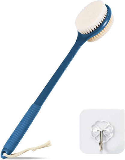 Rückenbürste Dusche Nass Trockenbürste 42 cm langem Griff natürliche