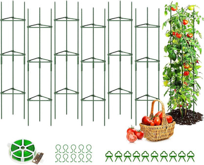 Tomaten Rankhilfe Set 6 Stück 120 cm Höhe Twist Tie clips Rose