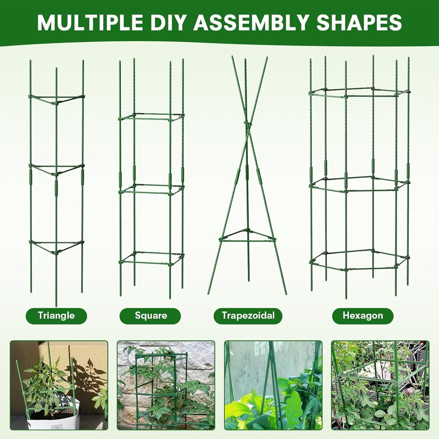 Tomaten Rankhilfe Set 6er Pflanzenhalter 120cm Metall Gartenwerkzeug