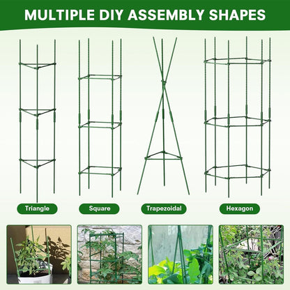 Tomaten Rankhilfe Set 6er Pflanzenhalter 120cm Metall Gartenwerkzeug