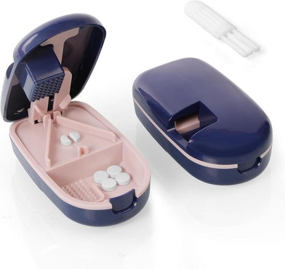 Präziser Pillenteiler mit Aufbewahrungsfach und scharfen Klingen