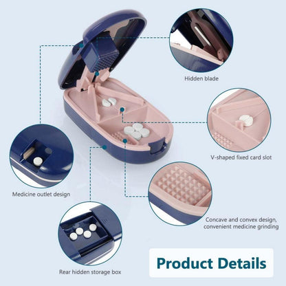 Präziser Pillenteiler mit Aufbewahrungsfach und scharfen Klingen