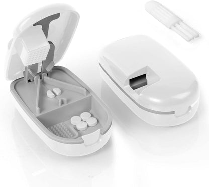 Tablettenteiler Pillenschneider mit Aufbewahrungsfach und scharfen