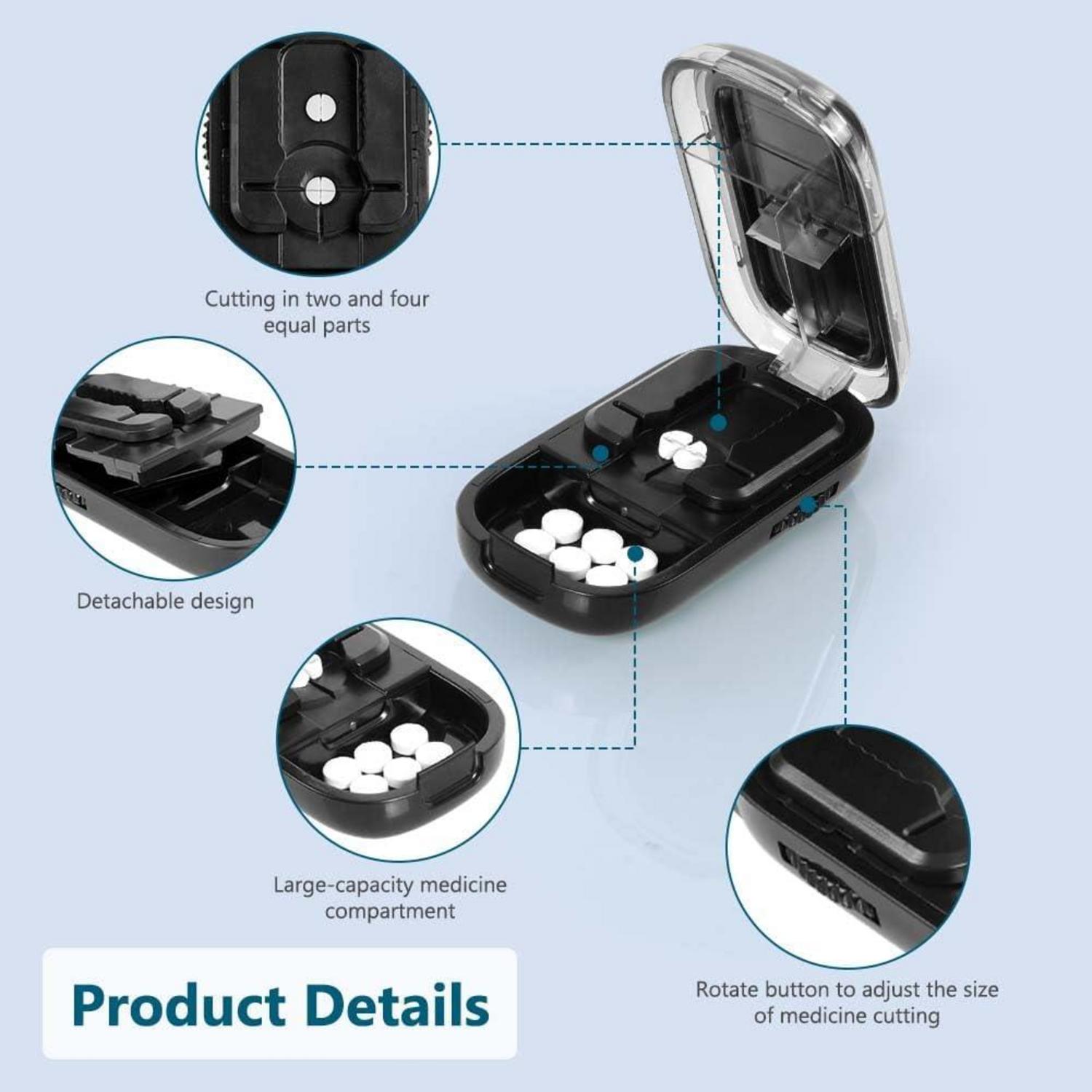 Tablettenteiler Pillenteiler für kleine und große Tabletten mit