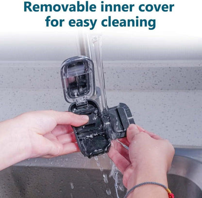 Tablettenteiler Pillenschneider Schwarz mit Aufbewahrungsfach