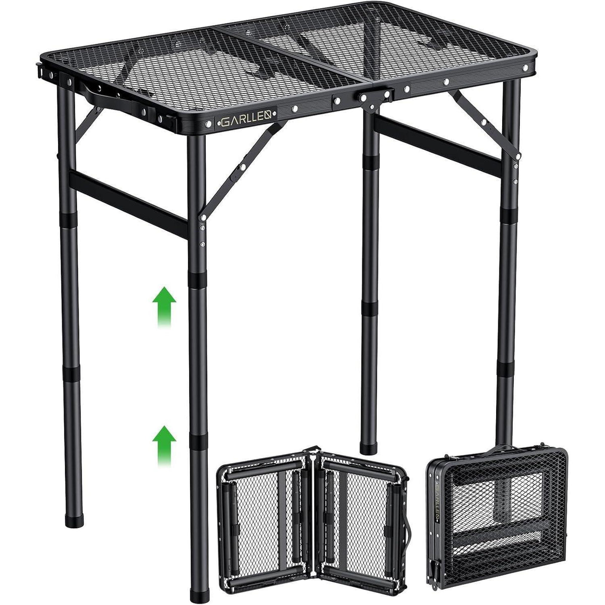 Klapptisch Camping höhenverstellbar 58x40cm, leicht & robust