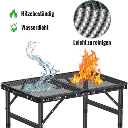 Klapptisch Camping höhenverstellbar 58x40cm, leicht & robust