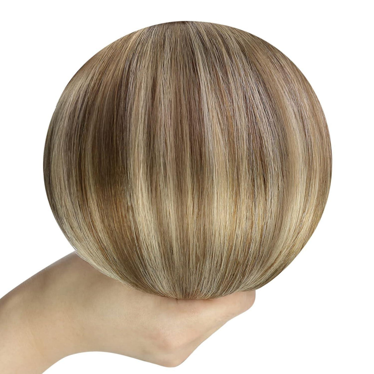 Echthaar Tressen Balayage Braun Blond 60cm Remy