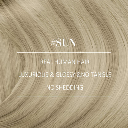 Echthaar Tressen Ombre Blond 60 cm – Volumenspendend & Langanhaltend