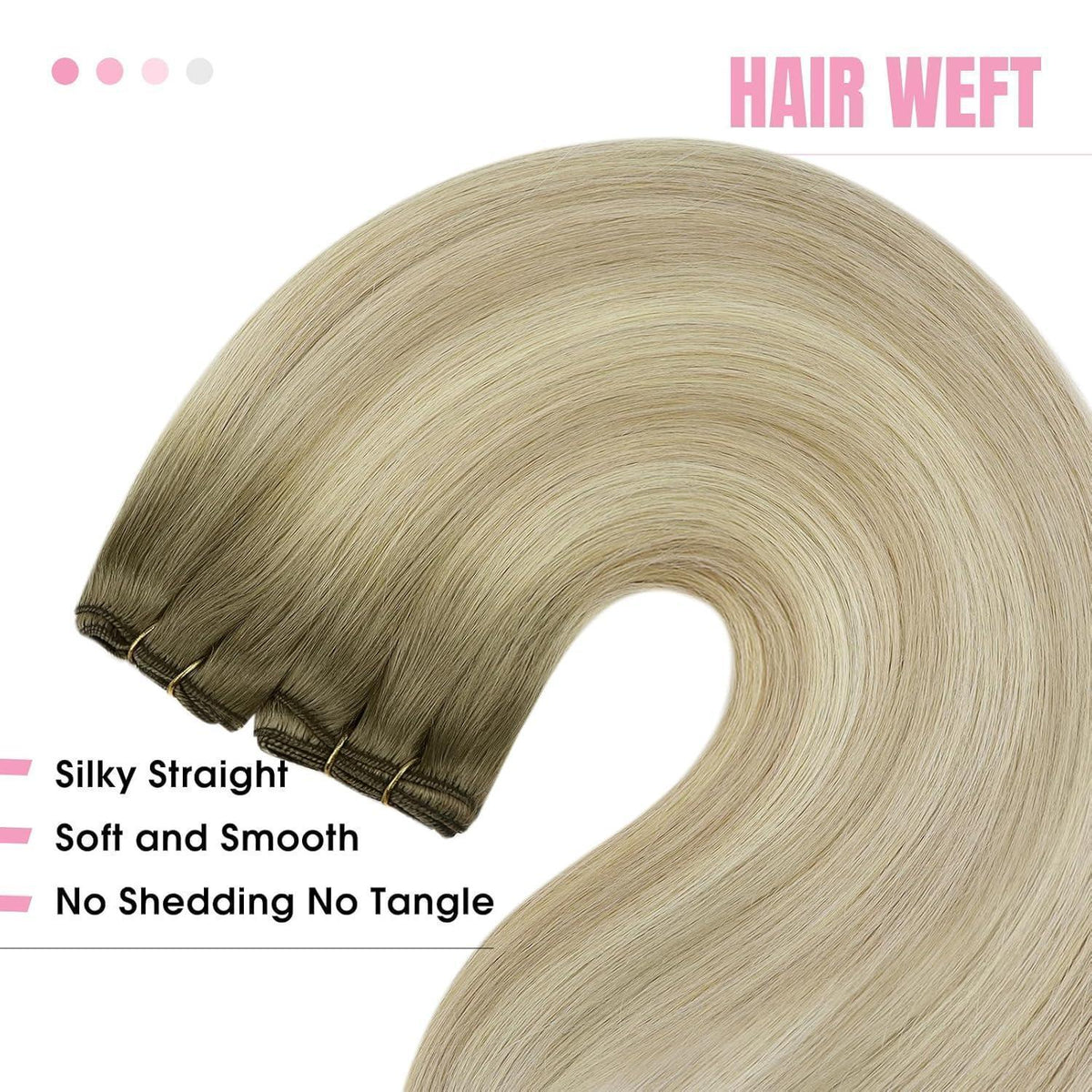 Echthaar Tressen Ombre Blond 60 cm – Volumenspendend & Langanhaltend