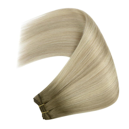 Echthaar Tressen Ombre Blond 60 cm – Volumenspendend & Langanhaltend