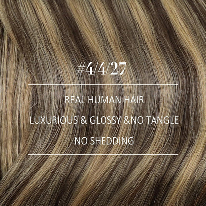 Echthaar Tressen Ombre Dunkelbraun Blond 60cm